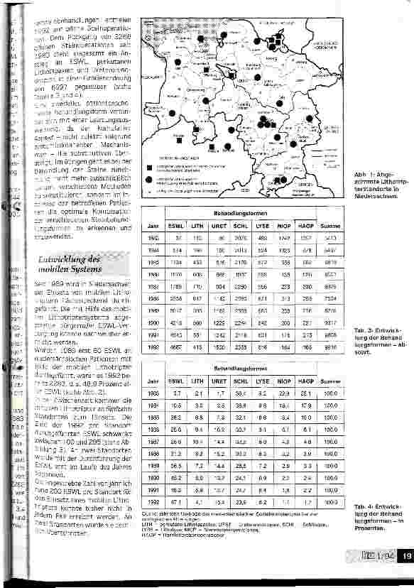 Vorschauseite 3: Einsatz mobiler Lithotripter - eine realistische Alternative Aktive Kooperation beim Einsatz d. extrakorporalen Stoßwellenl. ESWL