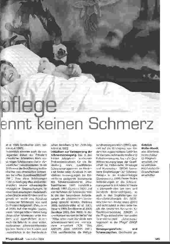 Vorschauseite 2: Kinderkrankenpflege Ein Indianer kennt keinen Schmerz