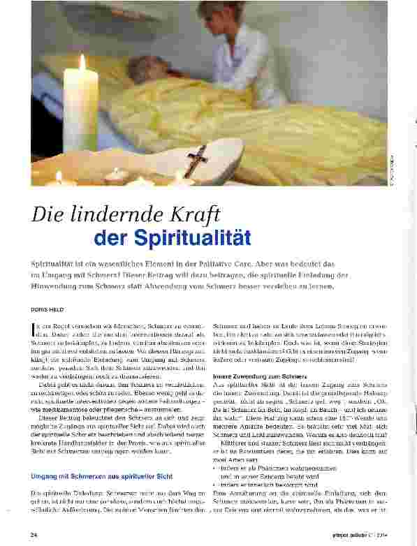 Vorschauseite 1: Die lindernde Kraft der Spiritualität