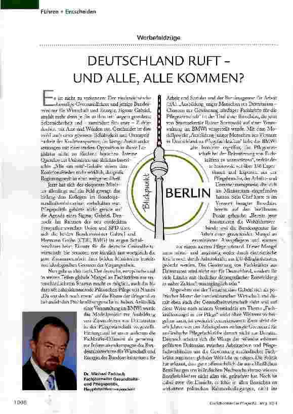 Vorschauseite 1: DEUTSCHLAND RUFT-UND ALLE, ALLE KOMMEN?