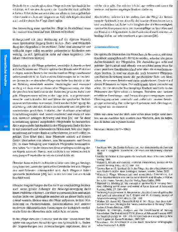 Vorschauseite 6: Spiritualität in der Pflege: Eine Begriffsanalyse1