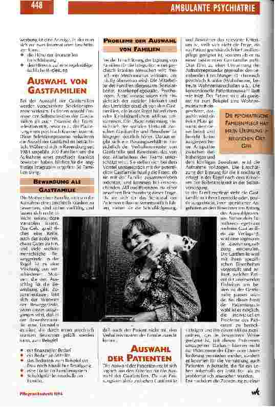Vorschauseite 2: Psychiatrische Familienpflege Von der institutionszentrierten zur individuumszentrierten Versorgung psychisch Kranker