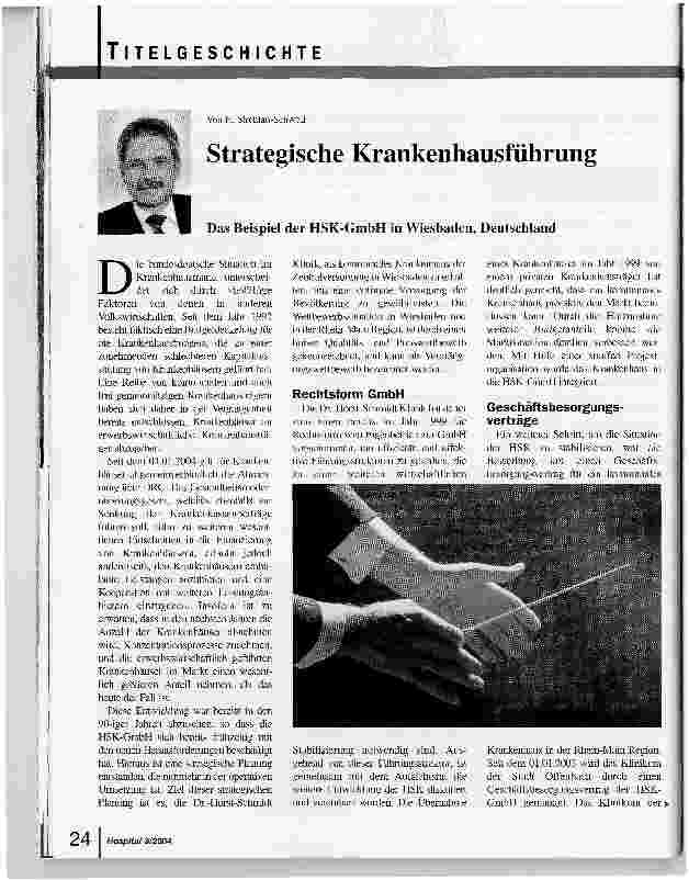Vorschauseite 1: Strategische Krankenhausführung