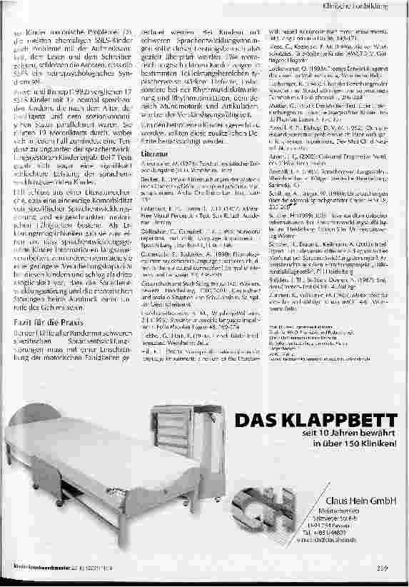 Vorschauseite 4: Welche Rolle spielen grobmotorische Leistungen bei Kindern mit schwerer spezifischer Sprachentwicklungsstörung?