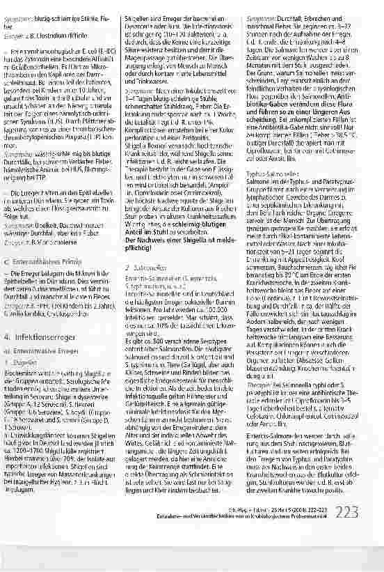 Vorschauseite 2: Entnahmeund Versandtechniken von mikrobiologischem ProbenmaterialInfektionen des Darmes