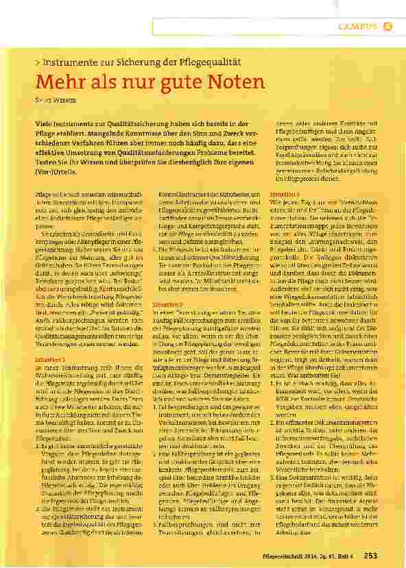 Vorschauseite 1: Mehr als nur gute Noten