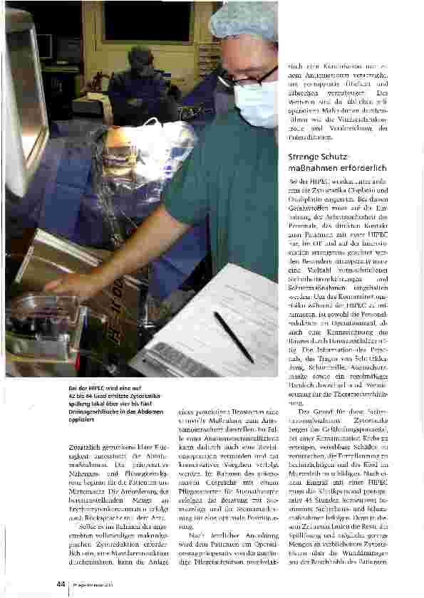 Vorschauseite 2: Heat it to beat it - Hypertherme intraperitoneale Chemotherapie (HIPEC).