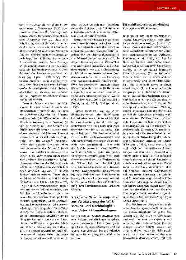 Vorschauseite 2: Qualitätskriterien für den Unterricht