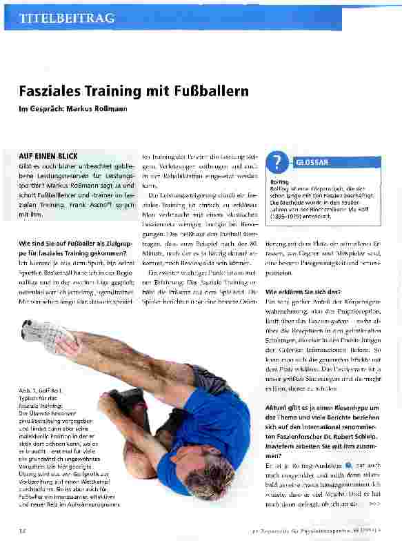 Vorschauseite 1: Fasziales Training mit Fußballern