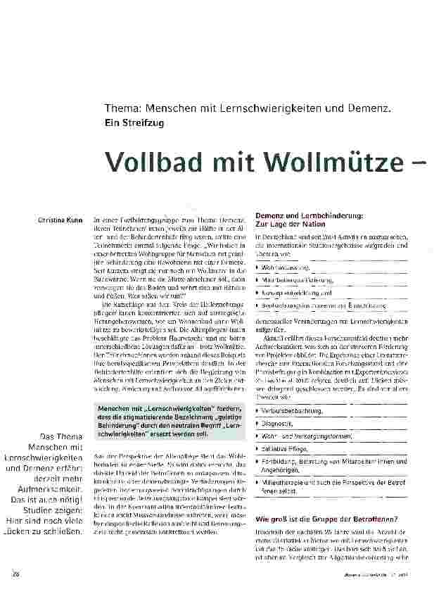 Vorschauseite 1: Vollbad mit Wollmützedie neue Herausforderung