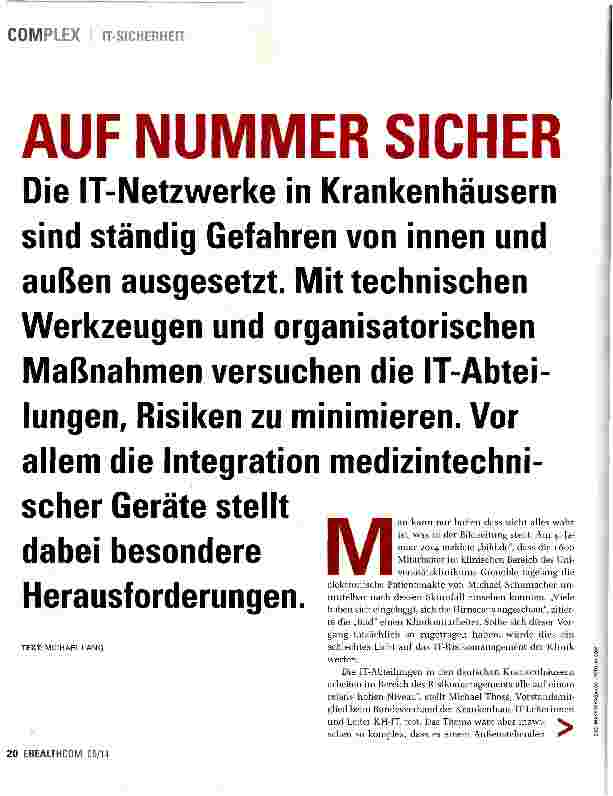Vorschauseite 1: AUF NUMMER SICHER