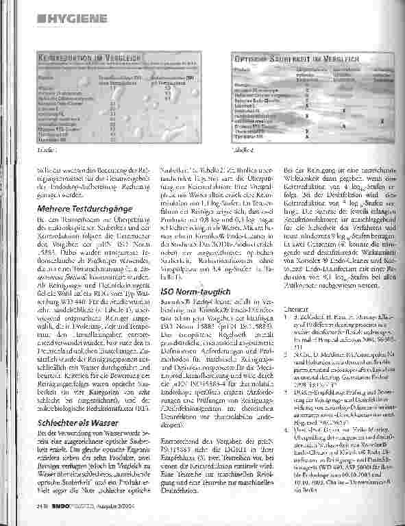 Vorschauseite 2: Erstmals Qualität der Reinigungsphase bei der maschinellen Aufbereitung getestet