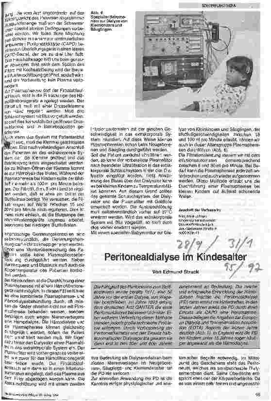Vorschauseite 4: Hämoperfusion, Hämofiltration und Plasmapherese im Kindesalter aus pflegerischer Sicht