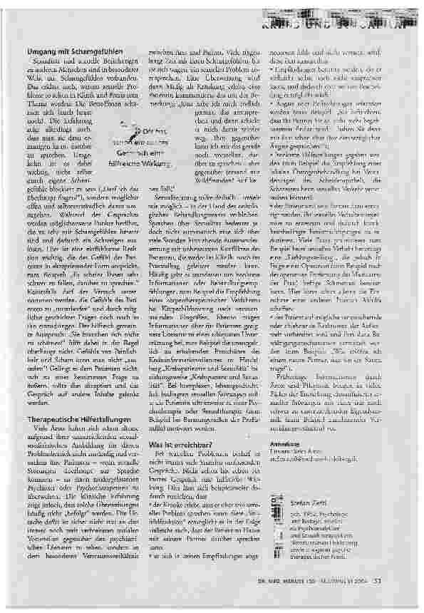 Vorschauseite 3: Krebs und SexualitätWie können Ärzte und Pflegende Auswirkungen auf die Sexualität ansprechen?