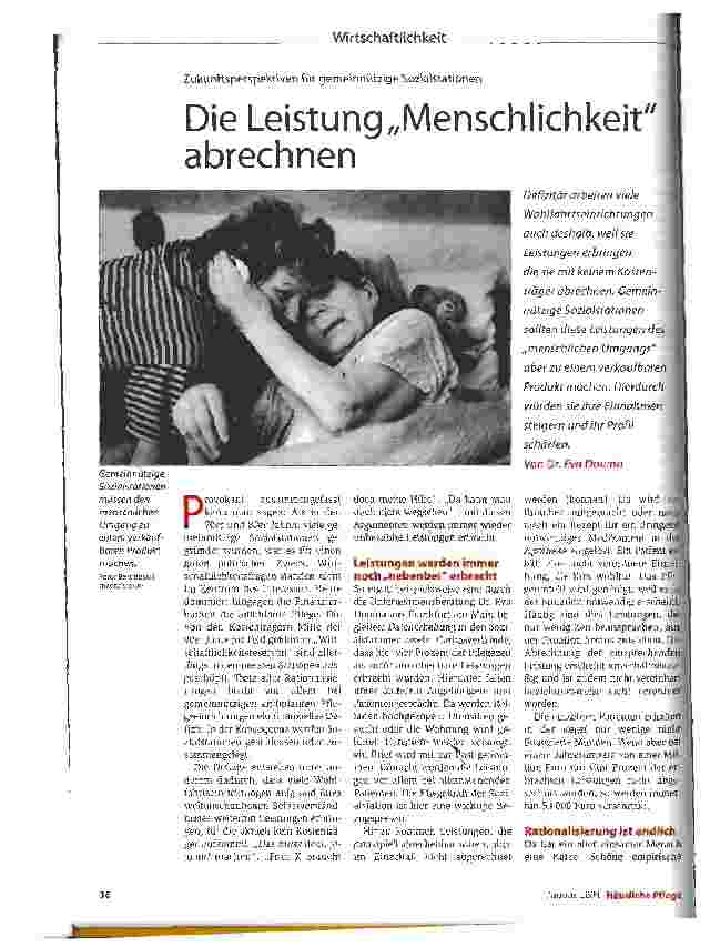 Vorschauseite 1: Die Leistung Menschlichkeit abrechnen