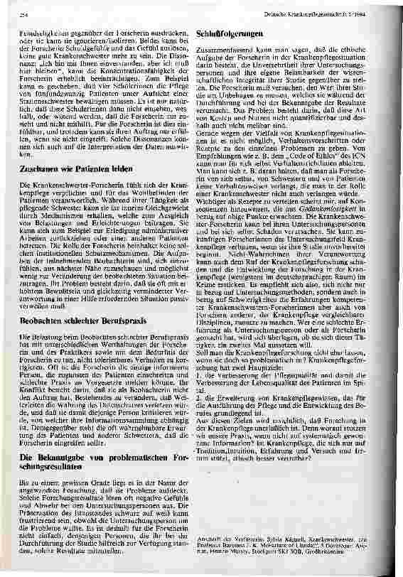 Vorschauseite 3: Die Krankenschwesterforscherin als teilnehmende Beobachterin: Ethische Probleme