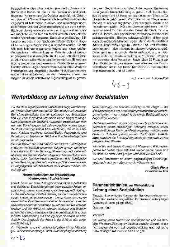 Vorschauseite 3: Sozialstationen im Aufbruch Engere Zusammenarbeit verschiedener Träger