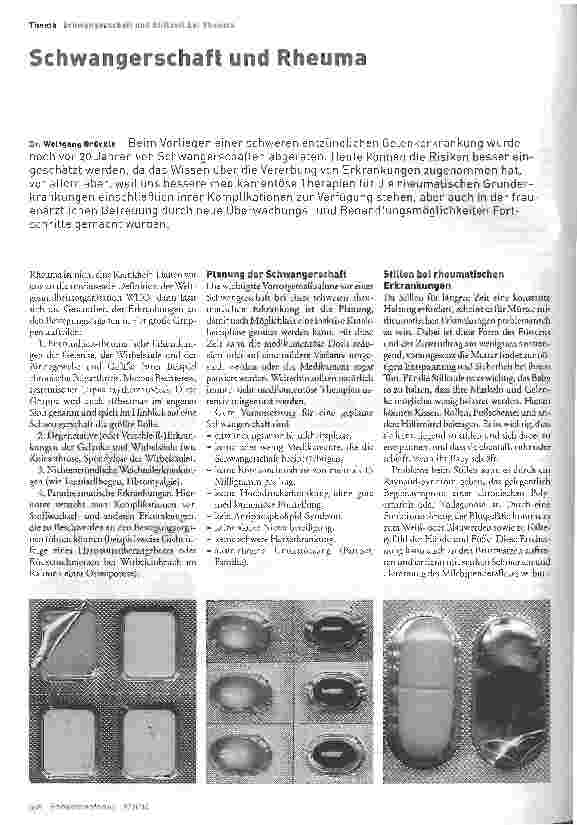 Vorschauseite 1: Schwangerschaft und Rheuma