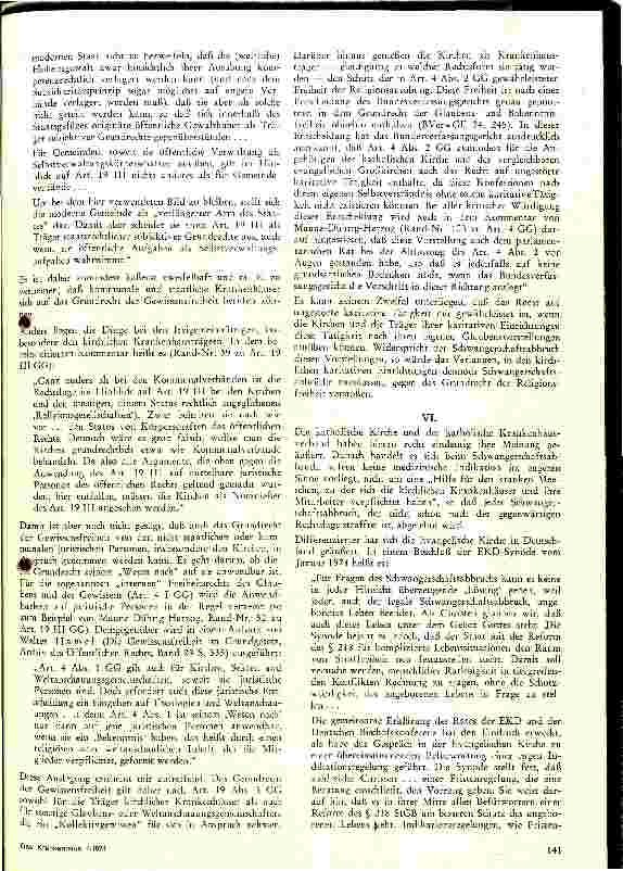 Vorschauseite 4: Welche Folgerungen ergeben sich aus einer Änderung des Paragraphen 218 StGB für die Krankenhäuser