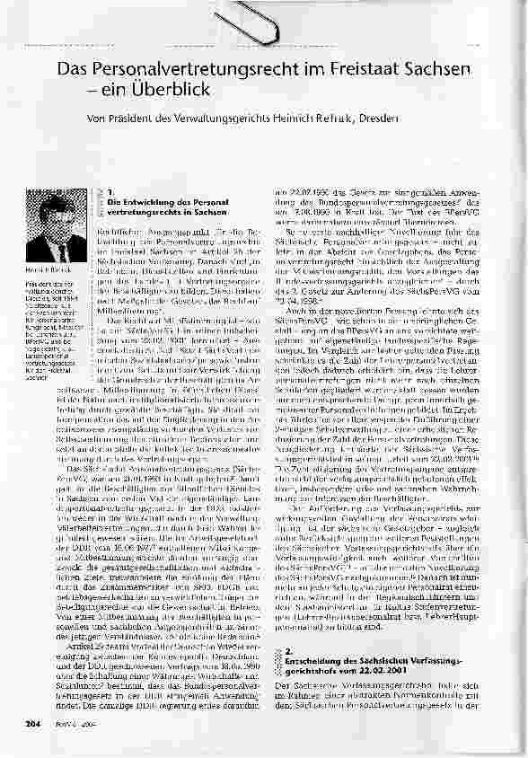 Vorschauseite 1: Das Personalvertretungsrecht im Freistaat Sachsen - ein Überblick Pflegefall - was zahlt die Pfiegeversi-cherung? So erhalten Sie die richtige Pflegestufe! erschienen. Es enthält…