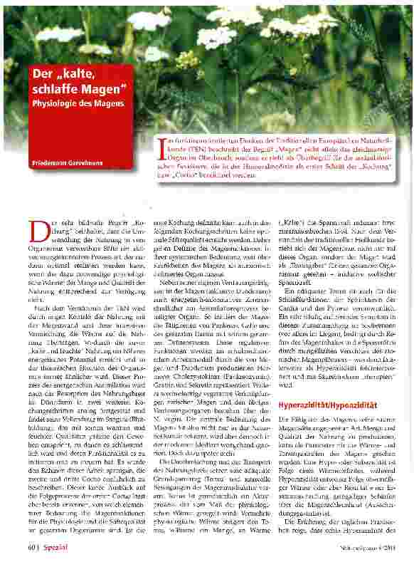 Vorschauseite 1: Der kalte, schlaffe Magen