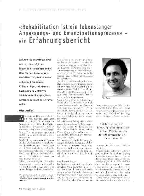 Vorschauseite 1: «Rehabilitation ist ein lebenslanger Anpassungsund Emanzipationsprozess»