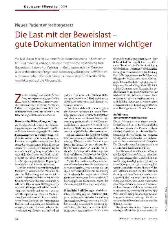 Vorschauseite 1: Die Last mit der Beweislast - gute Dokumentation immer wichtiger