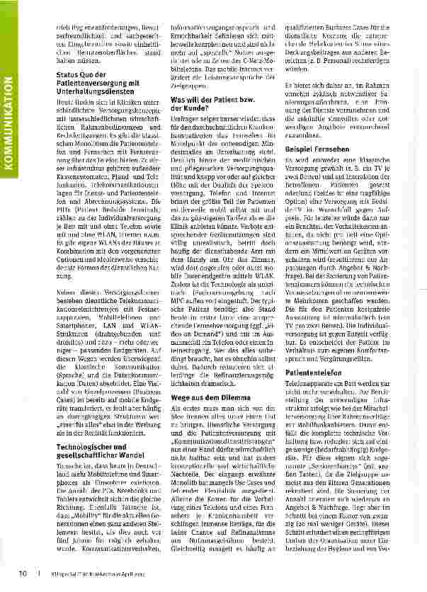 Vorschauseite 2: Patientenentertainment