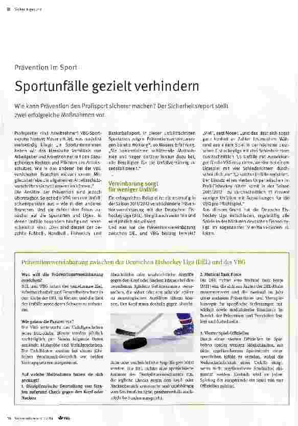 Vorschauseite 1: Sportunfälle gezielt verhindern