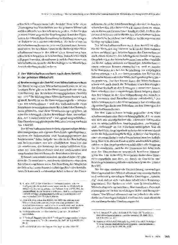 Vorschauseite 2: Die Verankerung eines Wirtschaftsausschusses im Personalvertretungsrecht der Länder-Überflüssige Einrichtung oder sinnvolle Ergänzung? -