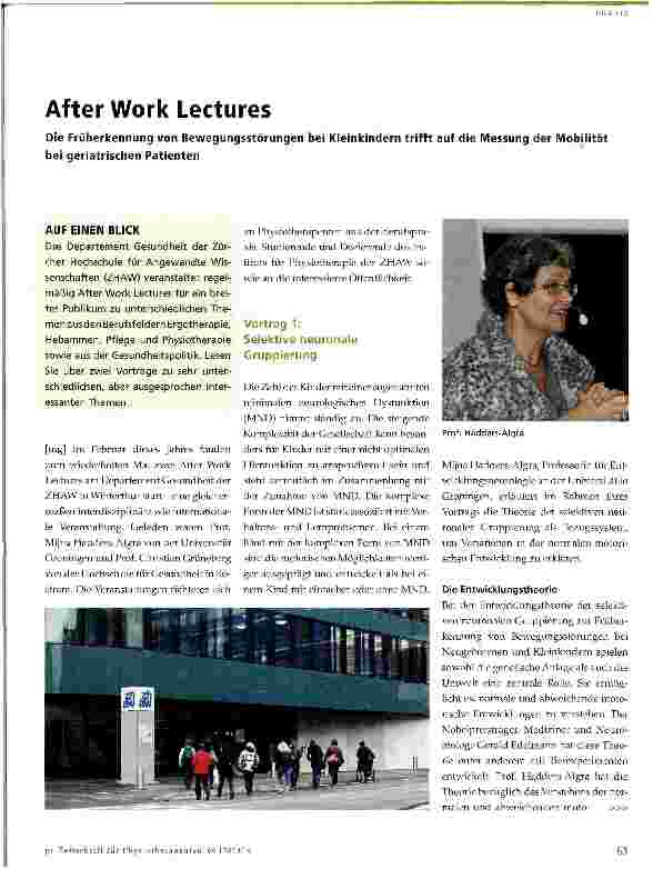 Vorschauseite 1: After Work Lectures