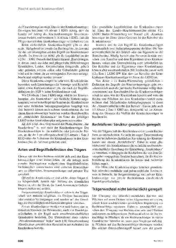 Vorschauseite 2: Konfliktpotenzial bei der Umstrukturierung von Krankenhäusern