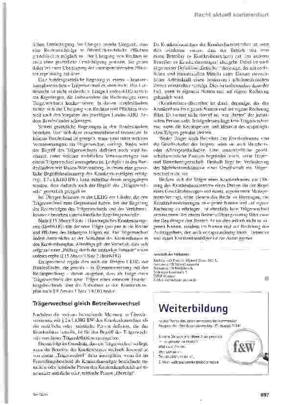 Vorschauseite 3: Konfliktpotenzial bei der Umstrukturierung von Krankenhäusern