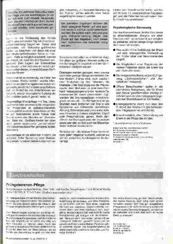 Vorschauseite 4: Die Pflege eine Kindes nach kardiochirurgischem Eingriff