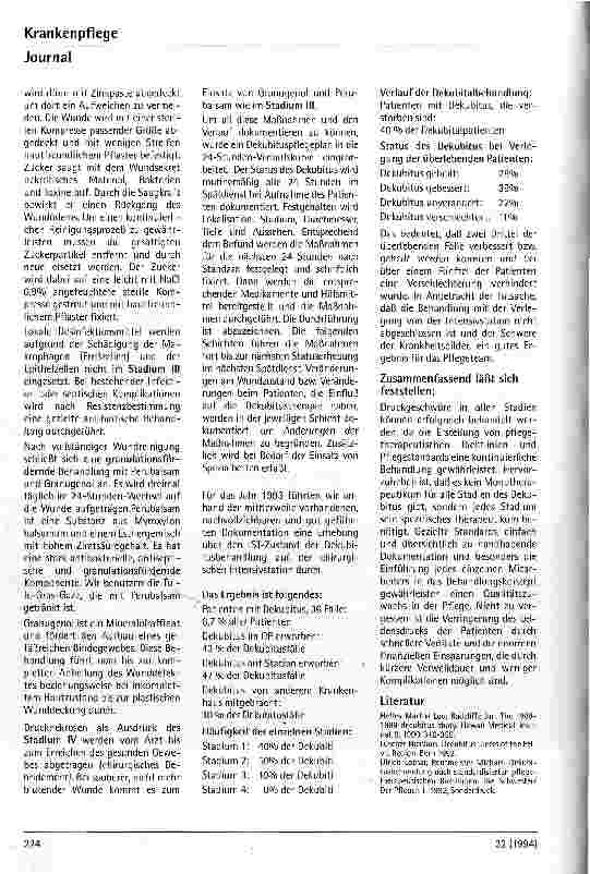 Vorschauseite 4: Beispiel einer standardisierten Dekubitustherapie (Stadium I - III)