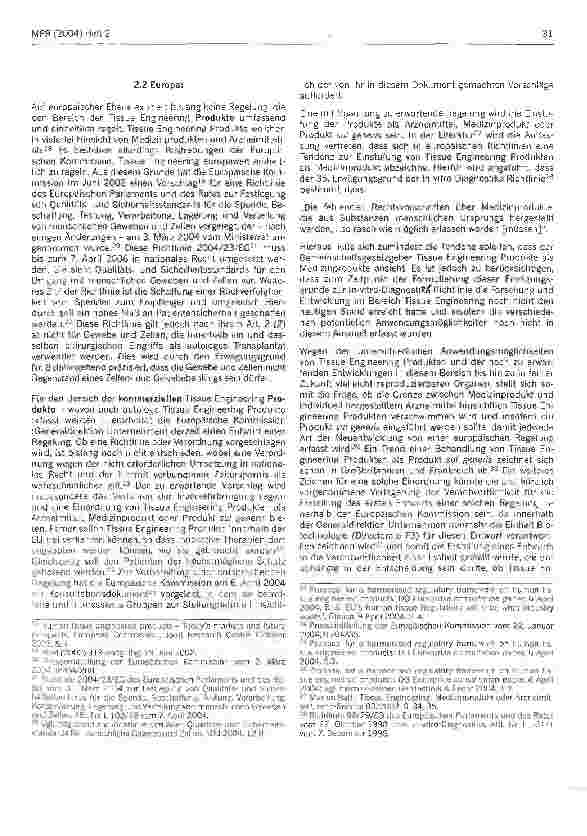 Vorschauseite 3: Tissue Engineering - Aspekte aus Sicht von Medizinprodukteunternehmen