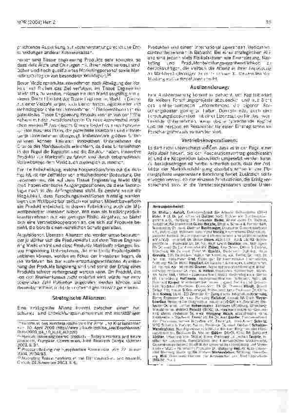 Vorschauseite 5: Tissue Engineering - Aspekte aus Sicht von Medizinprodukteunternehmen