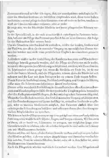 Vorschauseite 4: Die Pflege des onkologischen Patienten - eine Herausforderung an den Pflegedienst