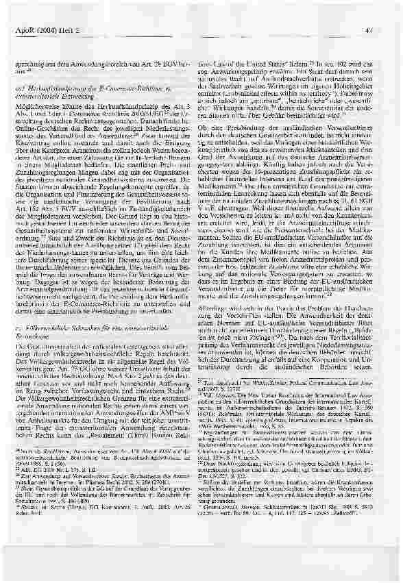 Vorschauseite 4: Verfassungsrechtliche und europarechtliche Bewertung der Neuregelungen zum Versandhandel