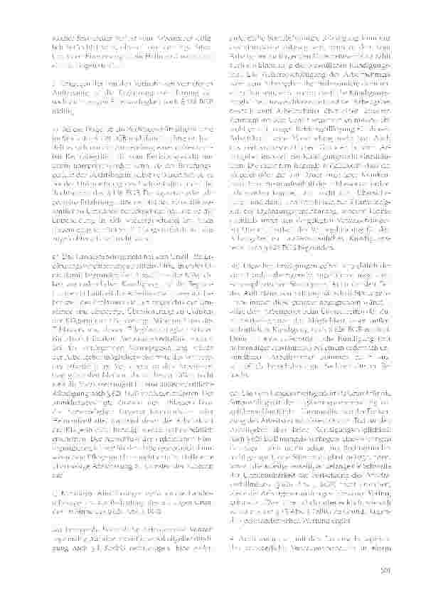 Vorschauseite 5: Anwendbarkeit des Kündigungsschutzgesetzes und Ausschluss der ordentlichen Kündigung durch einzelvertragliche Vereinbarung; Sittenwidrigkeit einer solchen Abrede