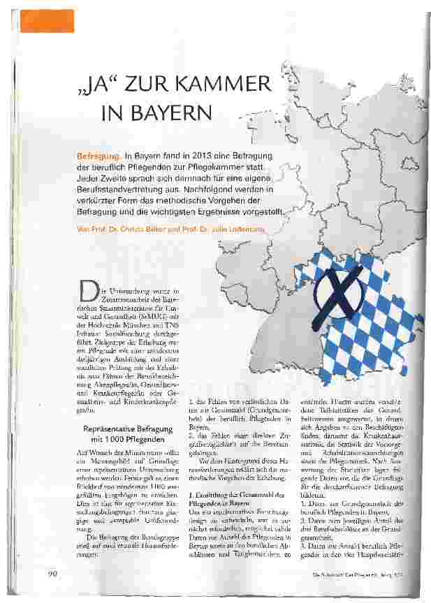Vorschauseite 1: JA ZUR KAMMER IN BAYERN