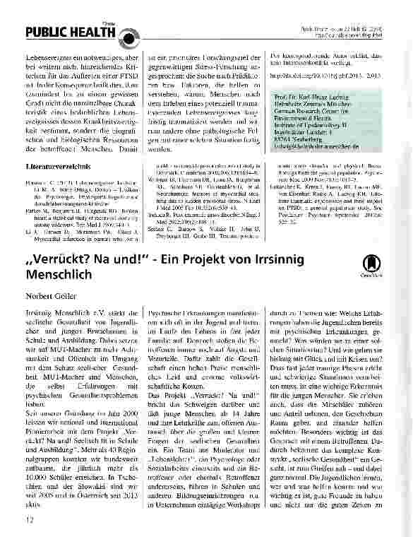 Vorschauseite 1: Verrückt? Na und! - Ein Projekt von Irrsinnig Menschlich