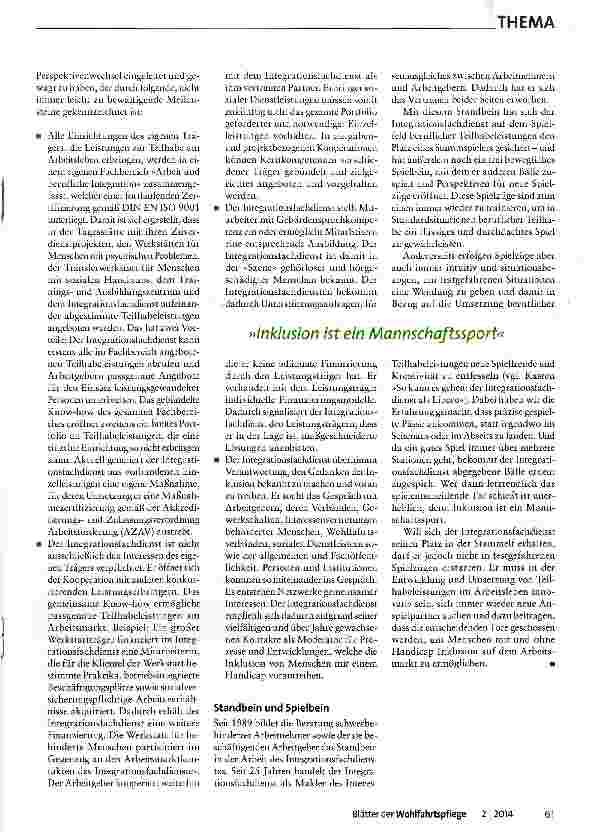 Vorschauseite 3: Stellwerke beruflicher Eingliederung