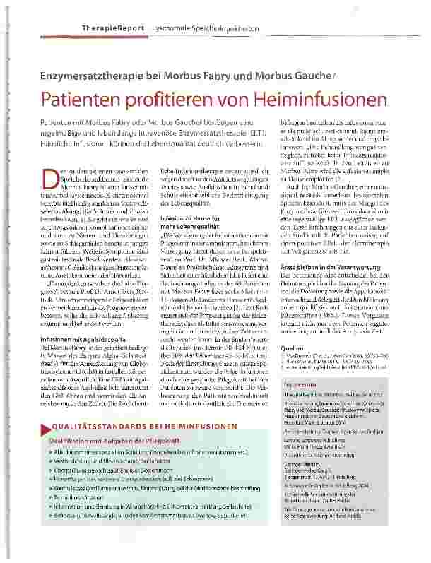 Vorschauseite 1: Patienten profitieren von Heiminfusionen
