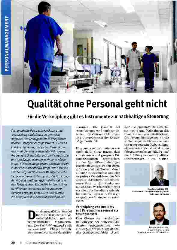 Vorschauseite 1: Qualität ohne Personal geht nicht