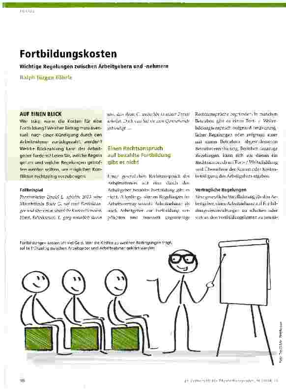 Vorschauseite 1: Fortbildungskosten