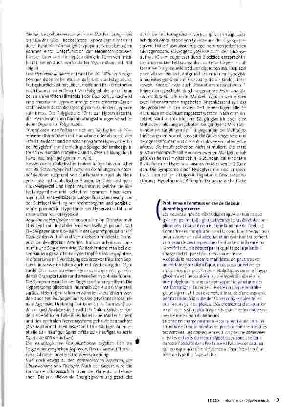 Vorschauseite 2: Neonatologische Probleme bei Diabetes in der Schwangerschaft