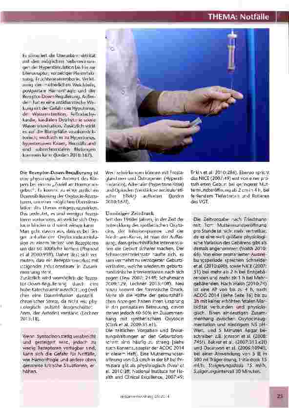 Vorschauseite 4: Oxytocin: Umsicht und Vorsicht statt Routine