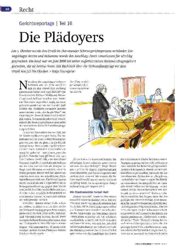 Vorschauseite 1: Gerichtsreportage Teil 16 Die Plädoyers