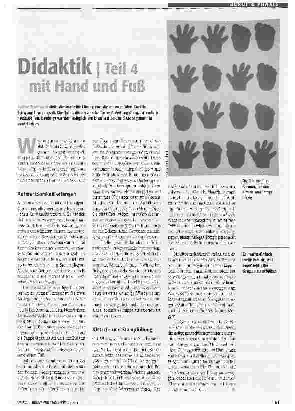 Vorschauseite 1: Didaktik mit Hand und Fuß Teil 4